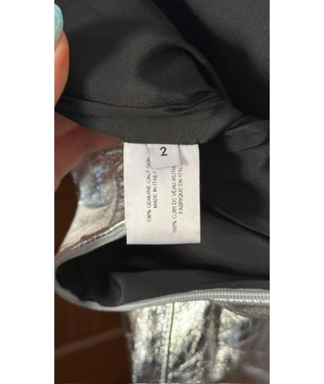 PROENZA SCHOULER Серебряная юбка мини, фото 5