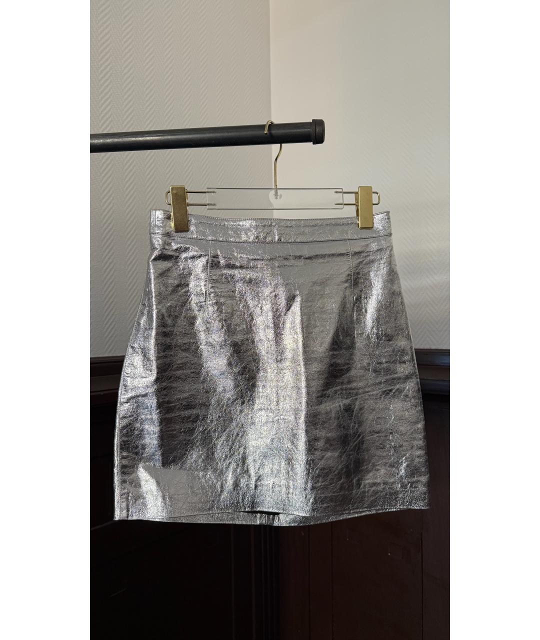 PROENZA SCHOULER Серебряная юбка мини, фото 7