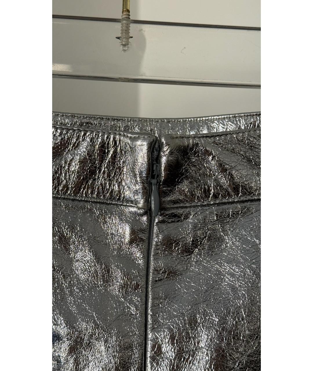 PROENZA SCHOULER Серебряная юбка мини, фото 3
