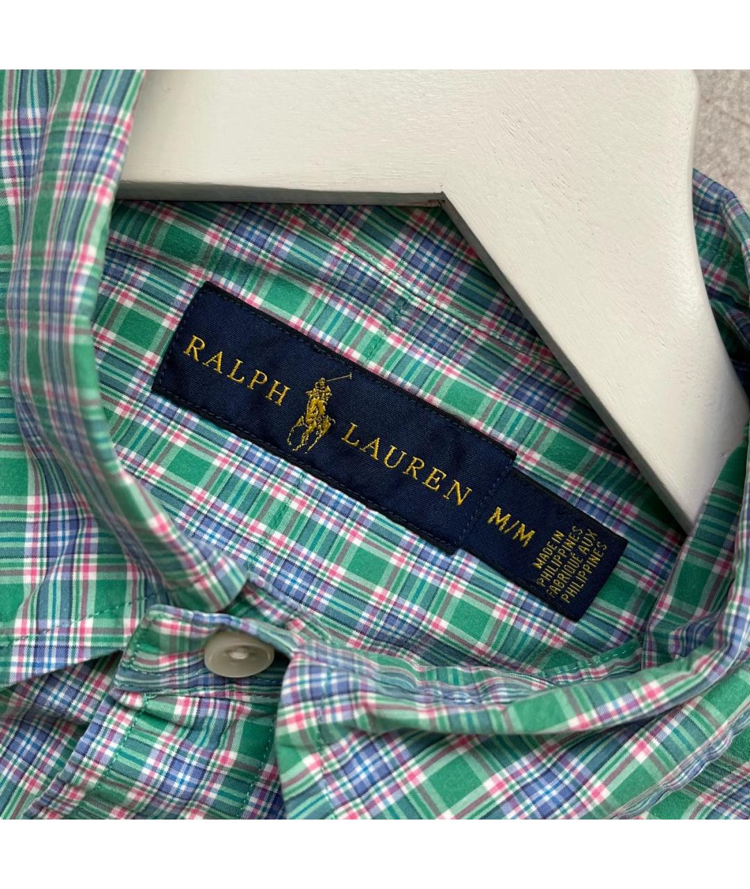 RALPH LAUREN Салатовая хлопковая кэжуал рубашка, фото 6