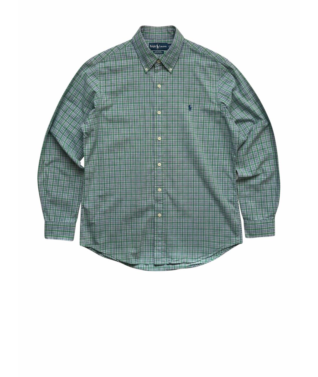 RALPH LAUREN Салатовая хлопковая кэжуал рубашка, фото 1