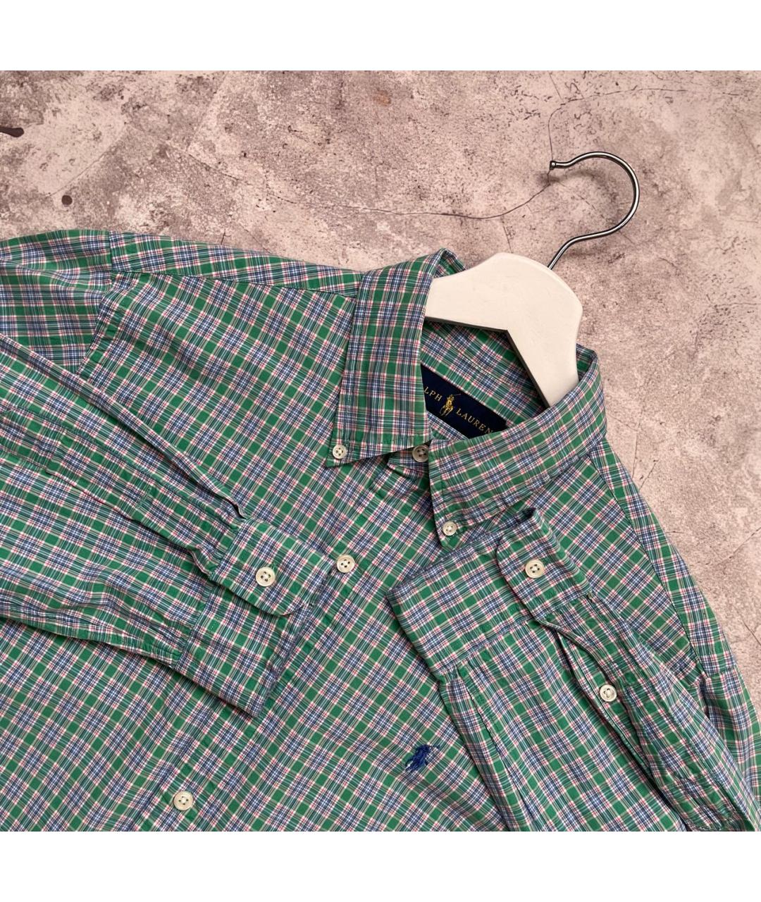 RALPH LAUREN Салатовая хлопковая кэжуал рубашка, фото 4