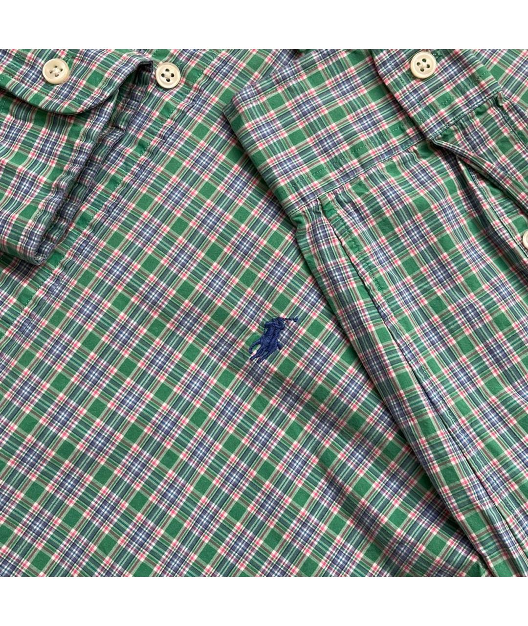 RALPH LAUREN Салатовая хлопковая кэжуал рубашка, фото 5