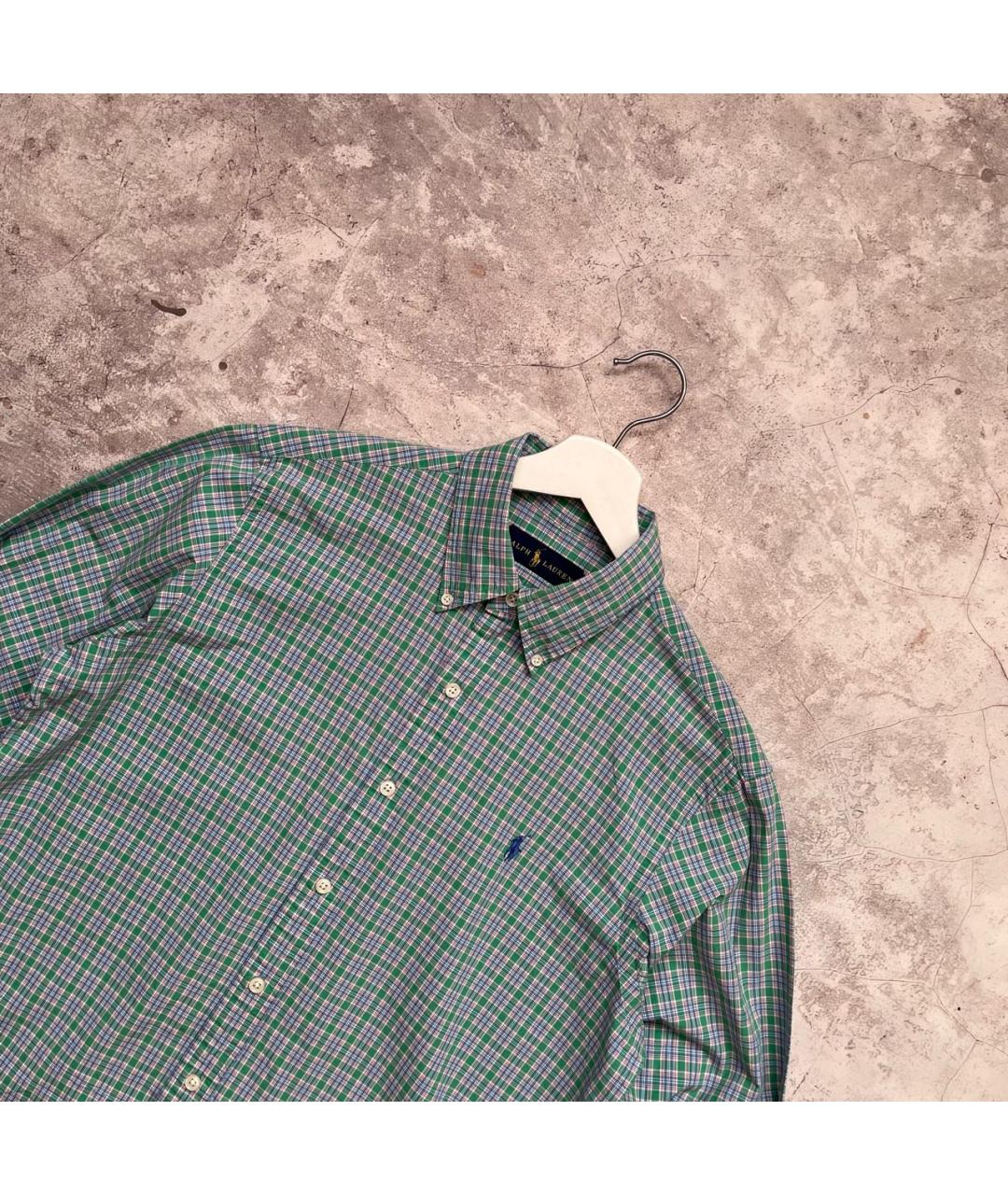 RALPH LAUREN Салатовая хлопковая кэжуал рубашка, фото 3