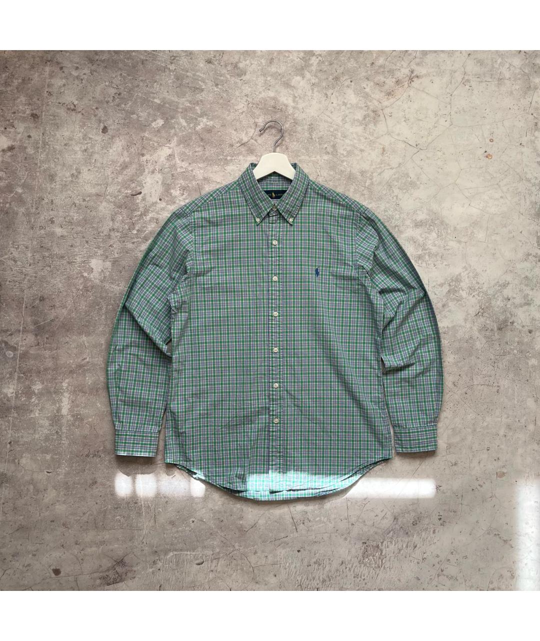 RALPH LAUREN Салатовая хлопковая кэжуал рубашка, фото 8