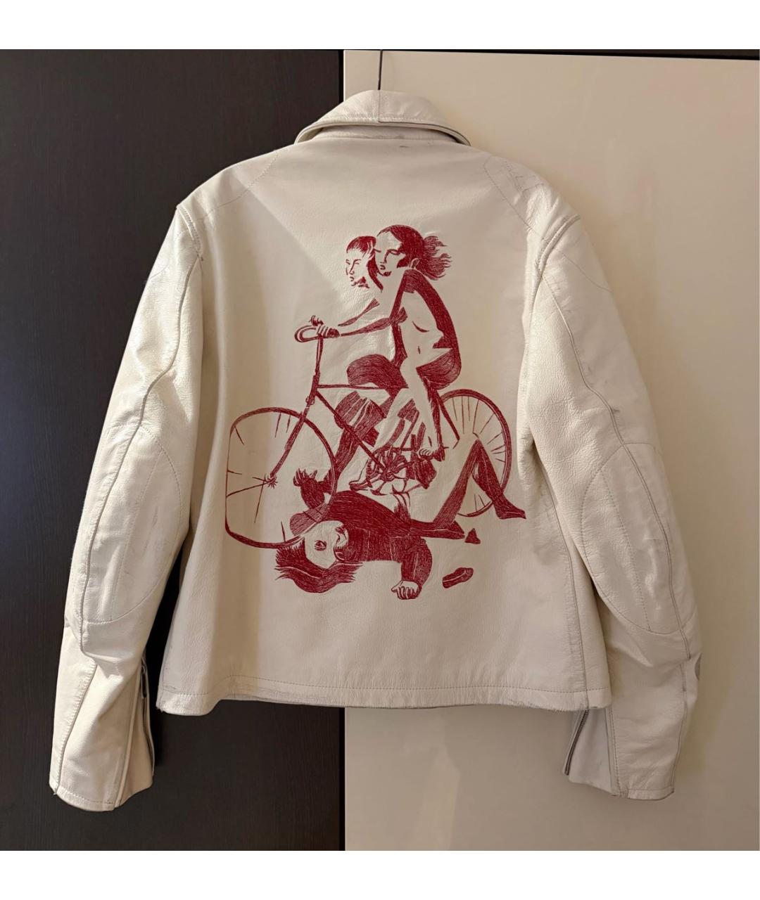 Enfants Riches Déprimés Белая кожаная куртка, фото 2