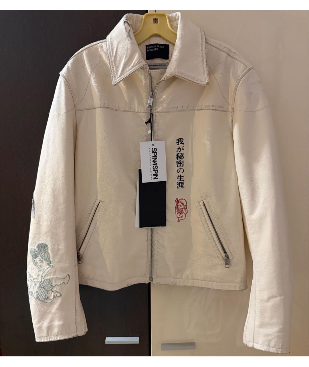 Enfants Riches Déprimés Белая кожаная куртка, фото 6