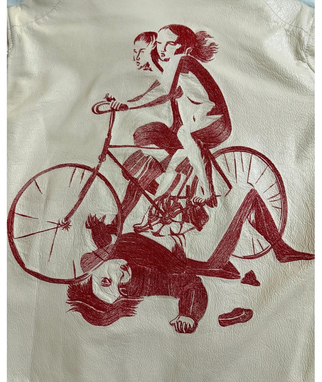 Enfants Riches Déprimés Белая кожаная куртка, фото 4