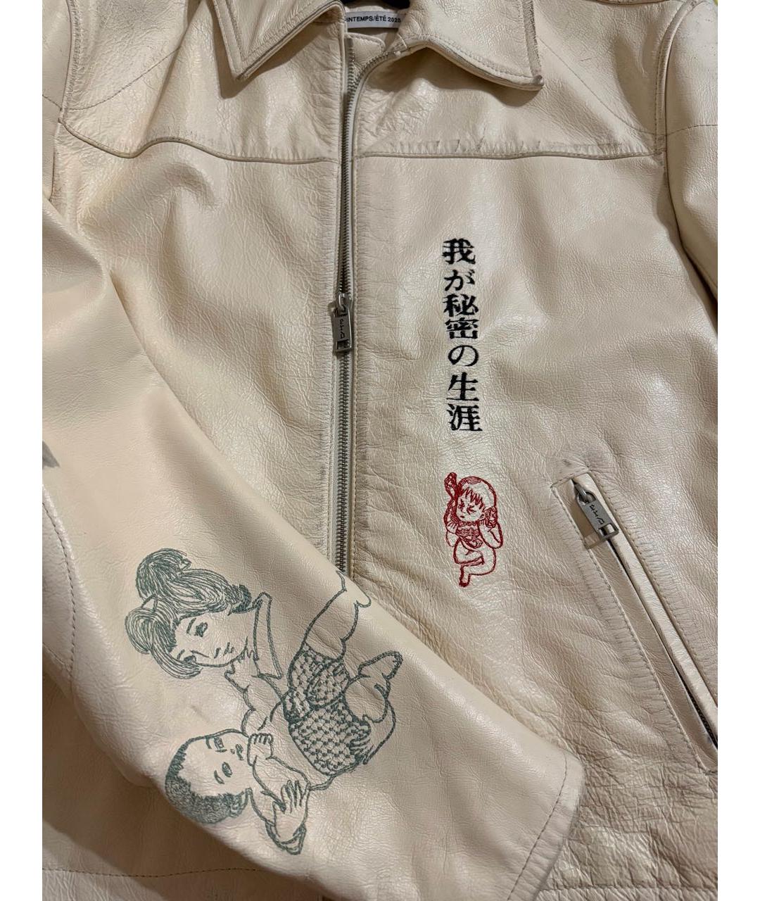 Enfants Riches Déprimés Белая кожаная куртка, фото 3