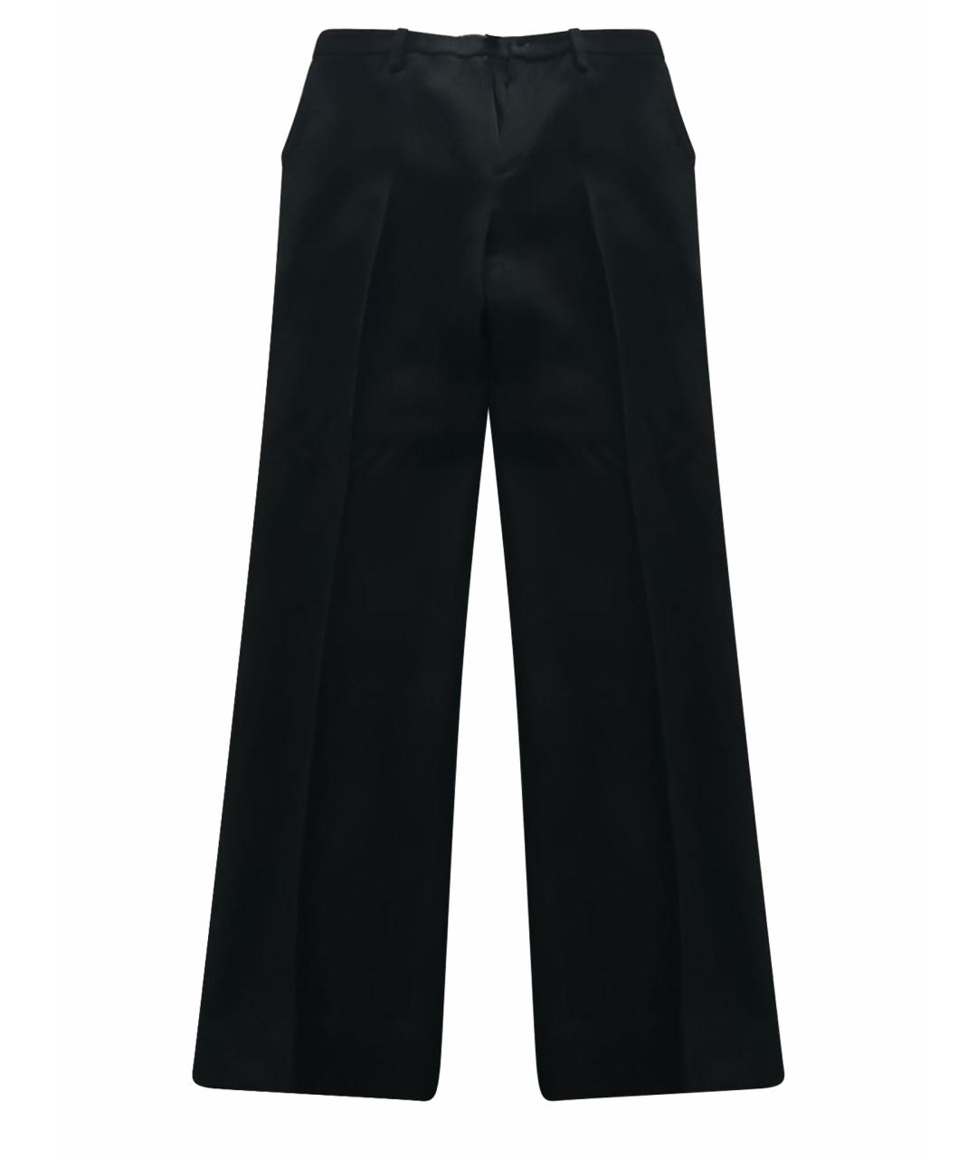 LANVIN Черные шерстяные прямые брюки, фото 1