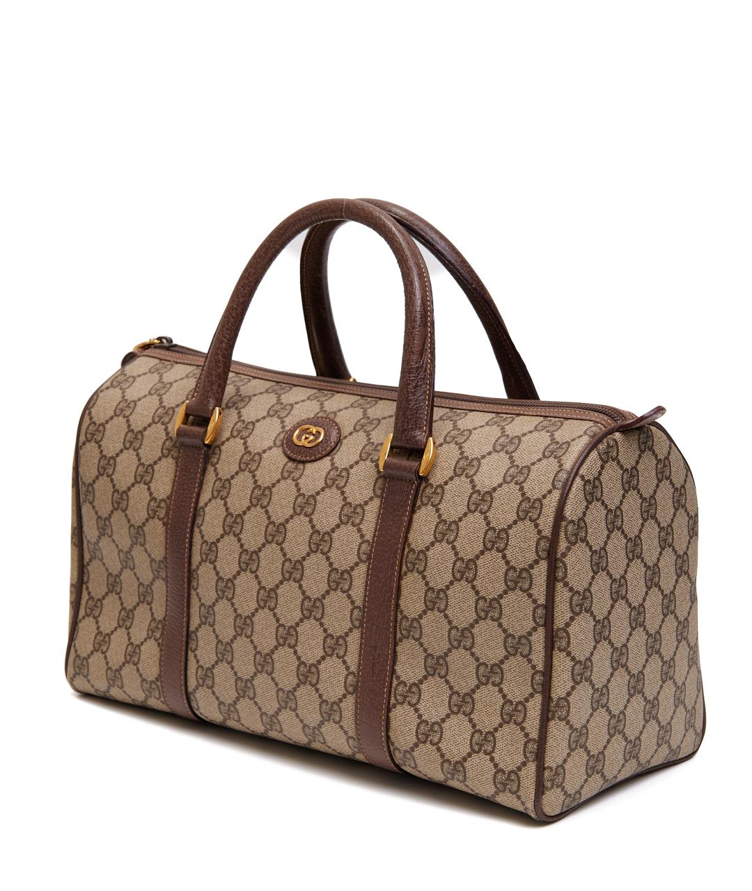 GUCCI Коричневая кожаная сумка с короткими ручками, фото 2