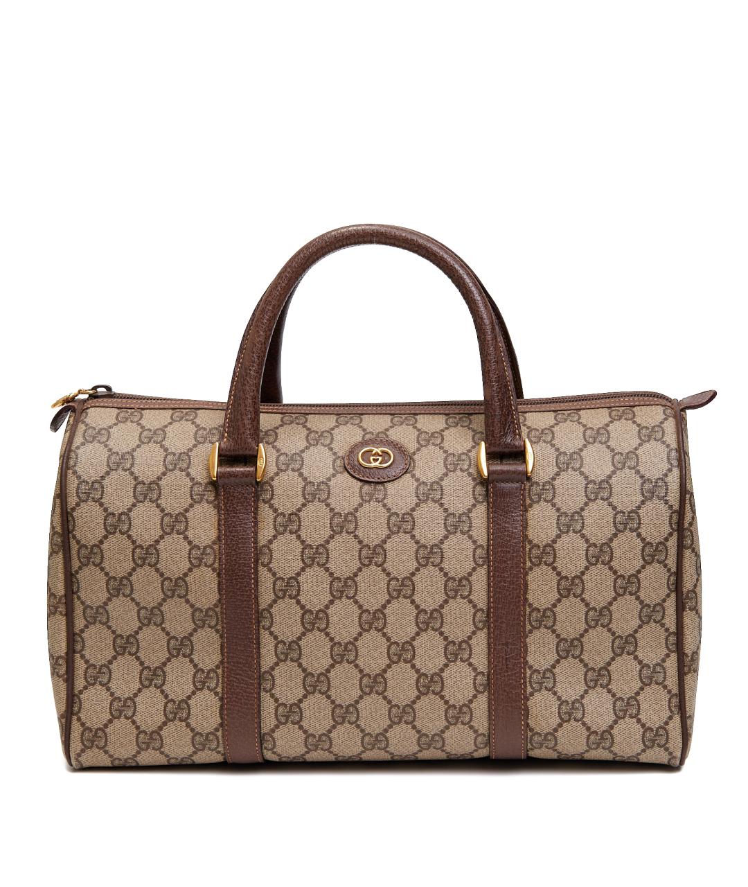 GUCCI Коричневая кожаная сумка с короткими ручками, фото 6