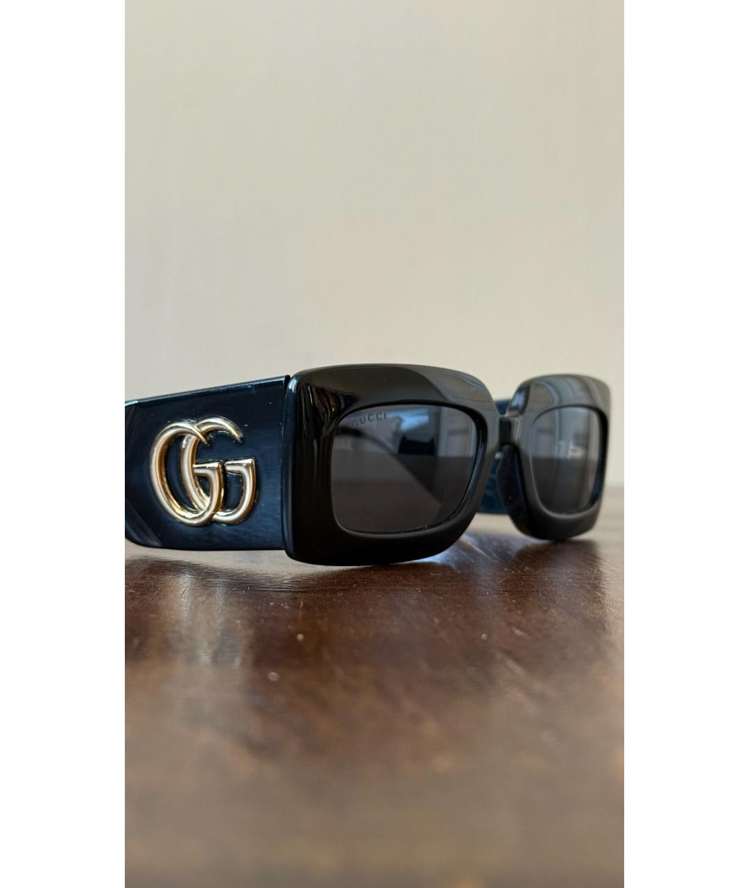 GUCCI Черные пластиковые солнцезащитные очки, фото 4
