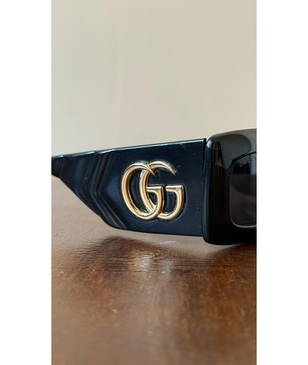 GUCCI Черные пластиковые солнцезащитные очки, фото 3