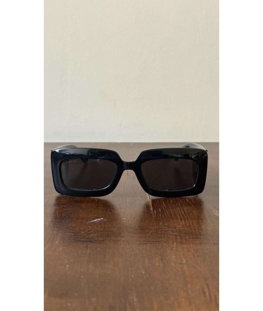 GUCCI Черные пластиковые солнцезащитные очки, фото 5