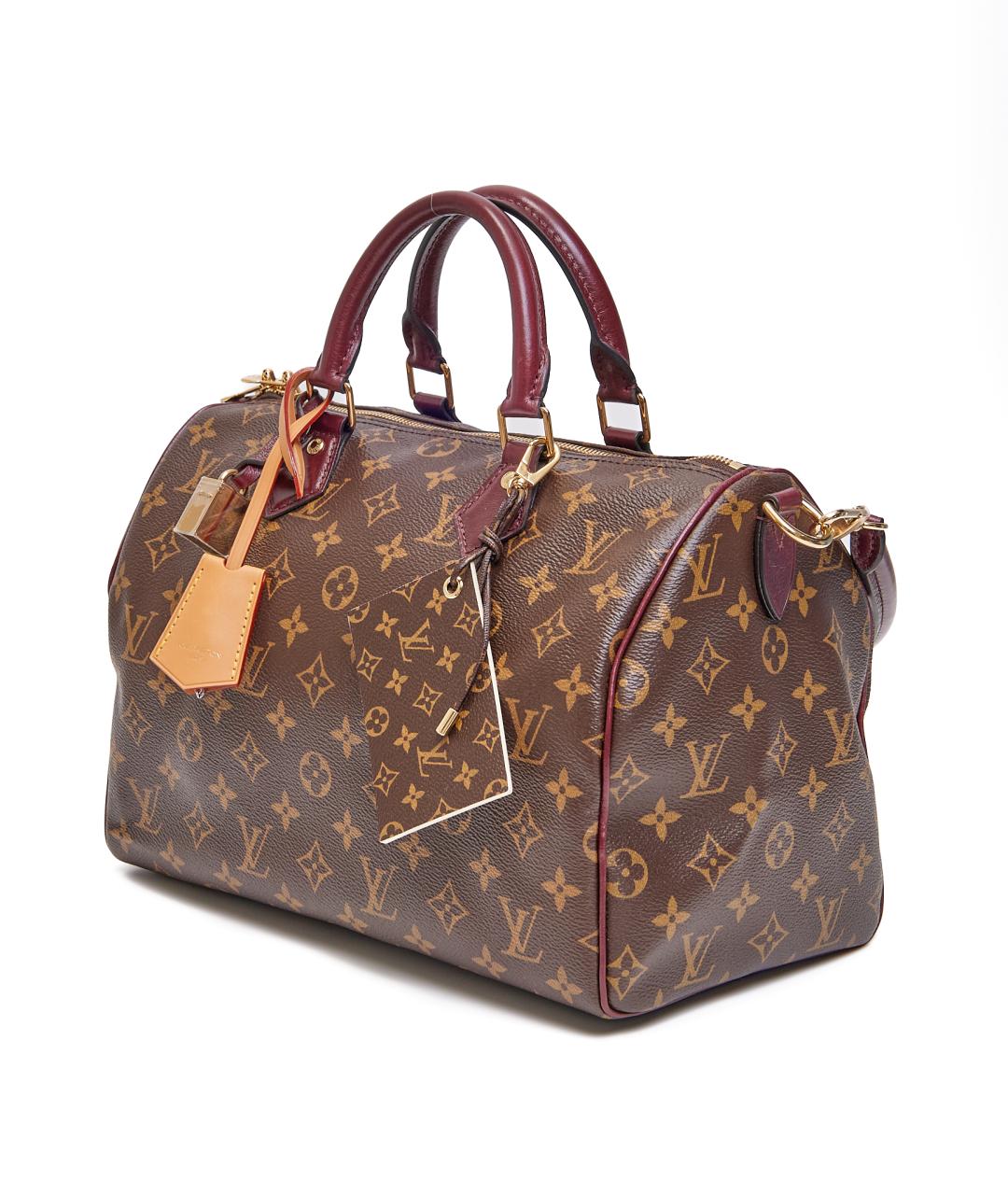 LOUIS VUITTON Коричневая кожаная сумка с короткими ручками, фото 2