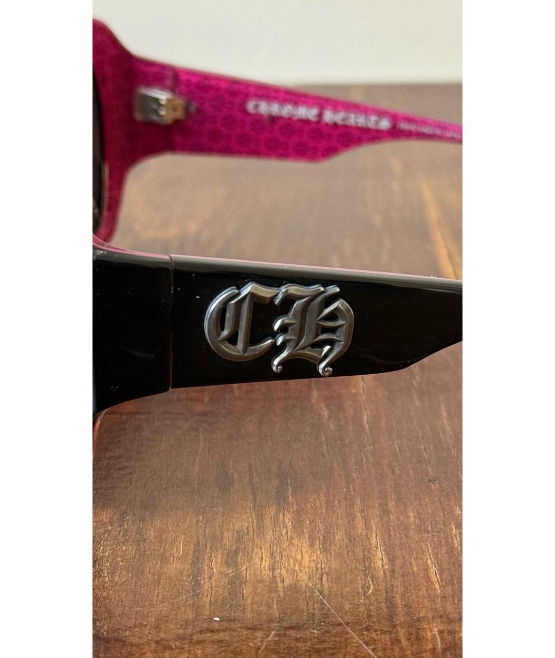 CHROME HEARTS Черные пластиковые солнцезащитные очки, фото 4