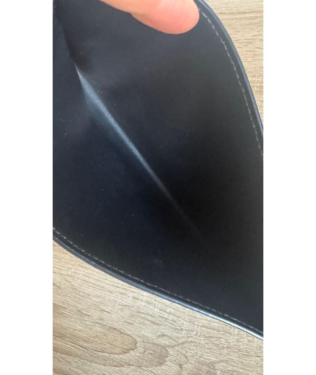 LOUIS VUITTON Черный кожаный кардхолдер, фото 6
