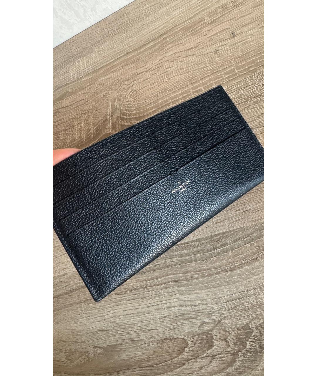 LOUIS VUITTON Черный кожаный кардхолдер, фото 7