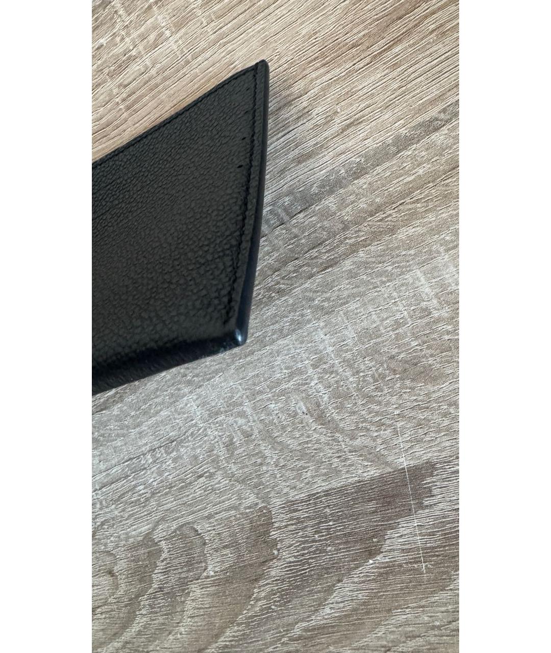 LOUIS VUITTON Черный кожаный кардхолдер, фото 4