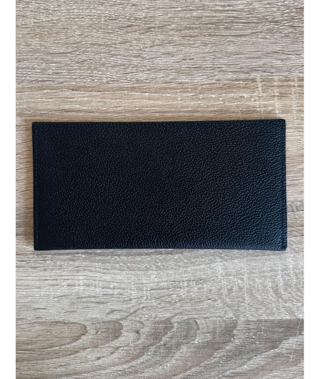 LOUIS VUITTON Черный кожаный кардхолдер, фото 2