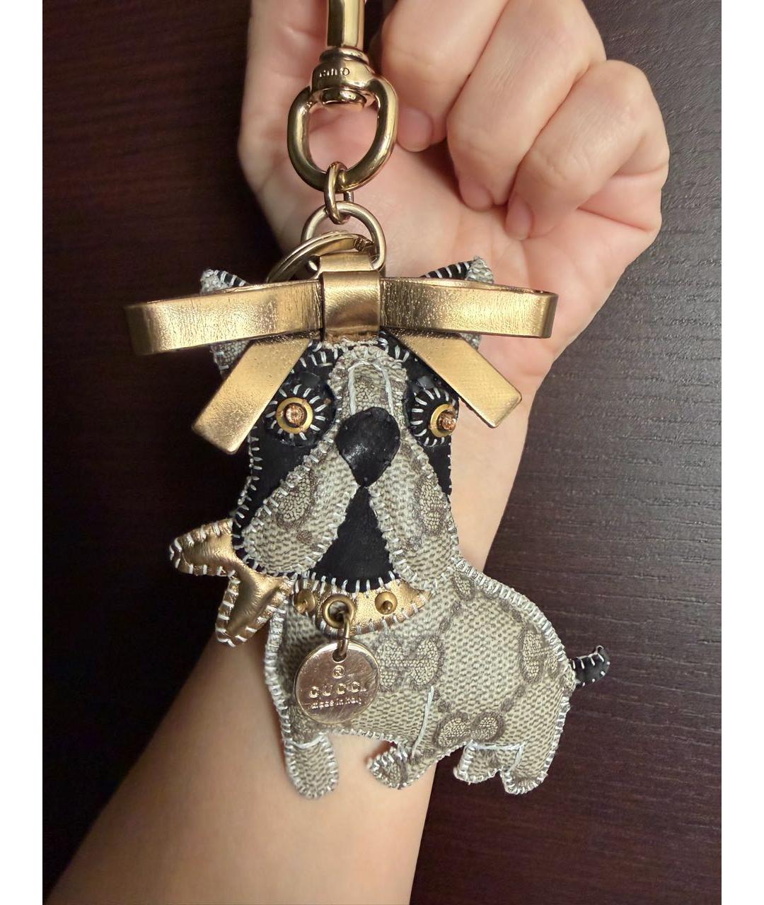 GUCCI Бежевый брелок, фото 8
