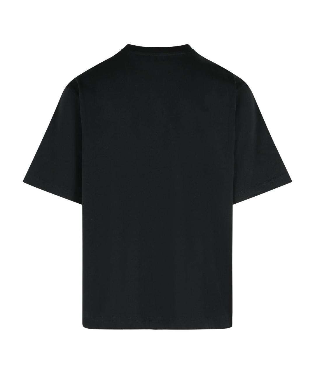 CASABLANCA Черная хлопковая футболка, фото 3