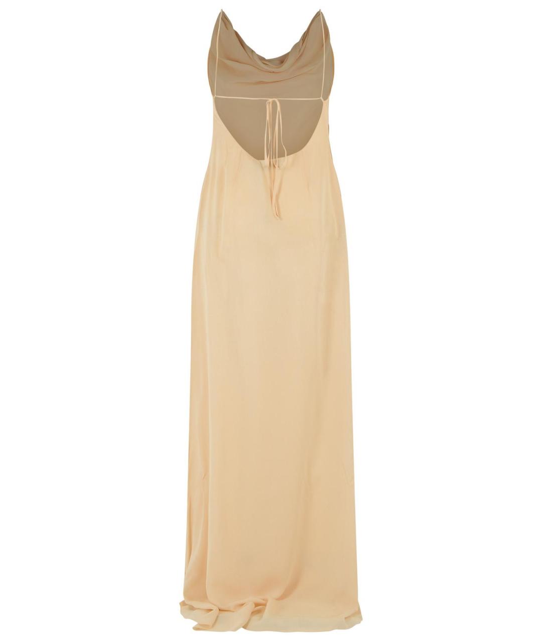 BLUMARINE Бежевое полиамидовое коктейльное платье, фото 3