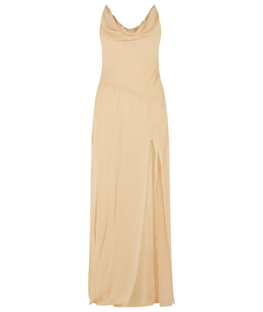 BLUMARINE Бежевое полиамидовое коктейльное платье, фото 1