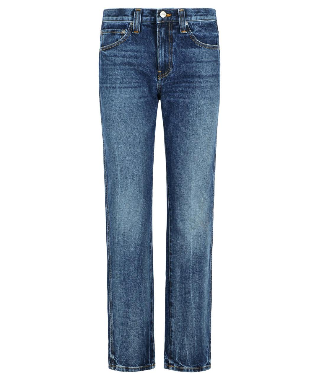 KHAITE Синие хлопковые прямые джинсы, фото 1