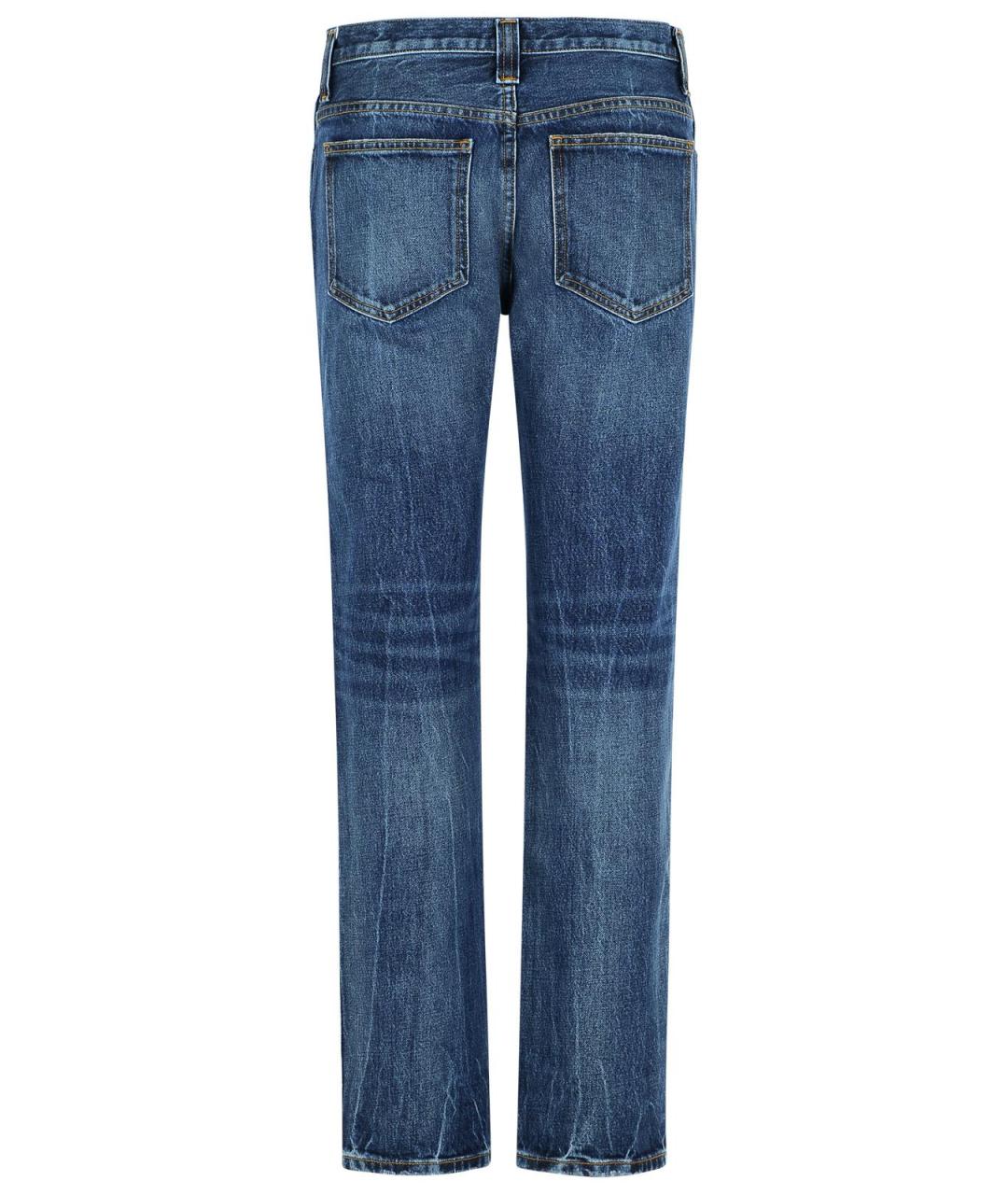 KHAITE Синие хлопковые прямые джинсы, фото 3