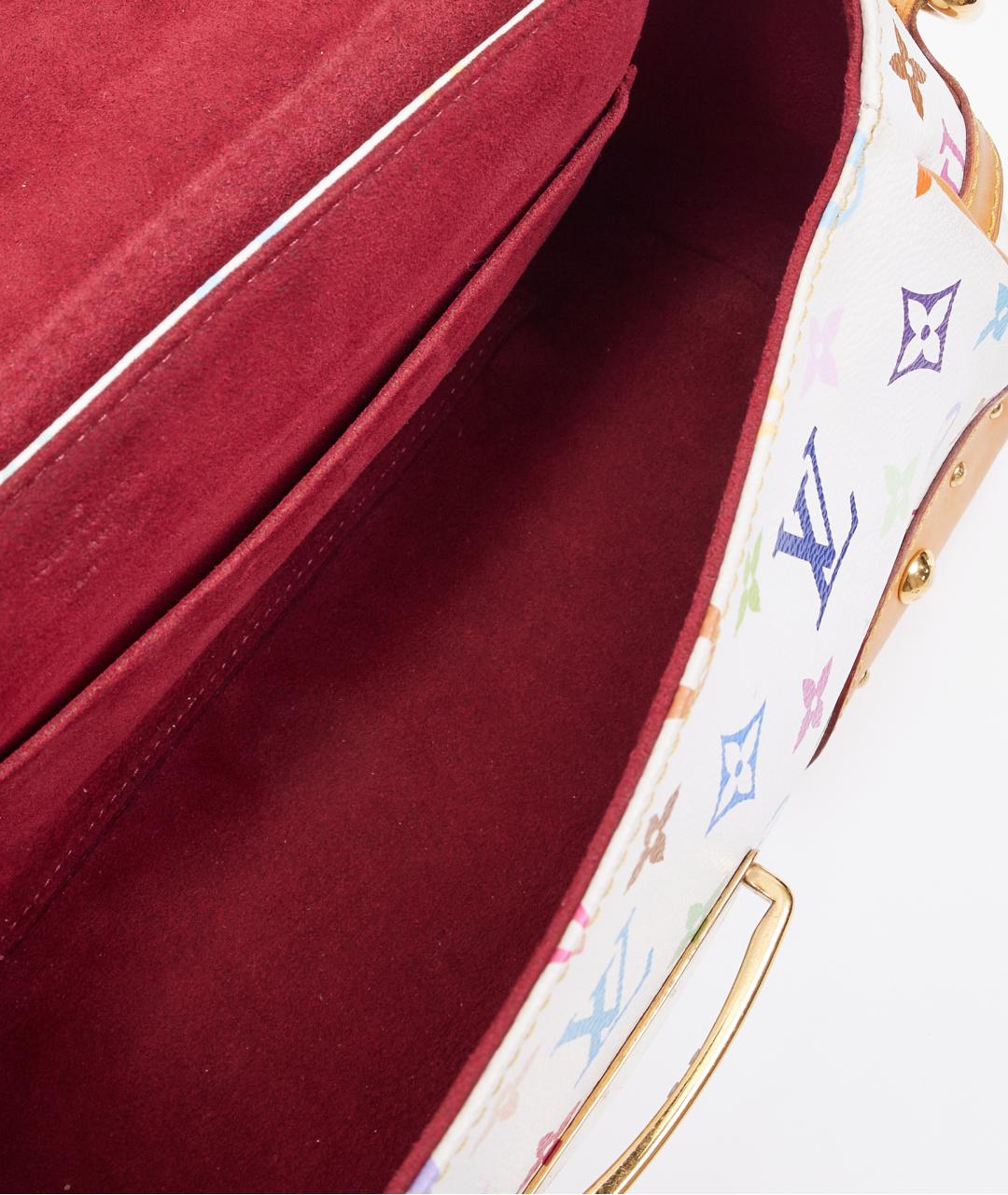 LOUIS VUITTON Белая кожаная сумка с короткими ручками, фото 5