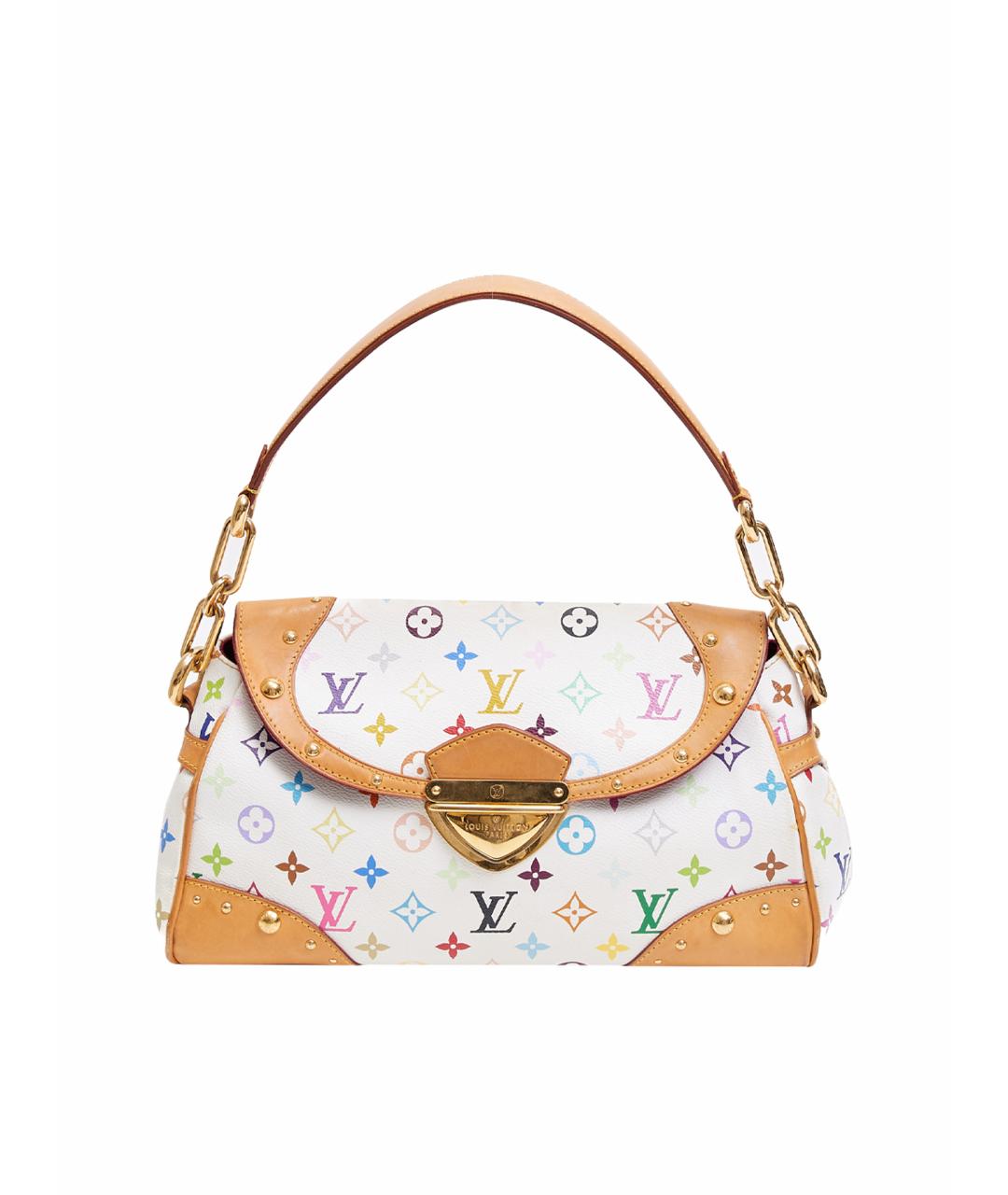 LOUIS VUITTON Белая кожаная сумка с короткими ручками, фото 1