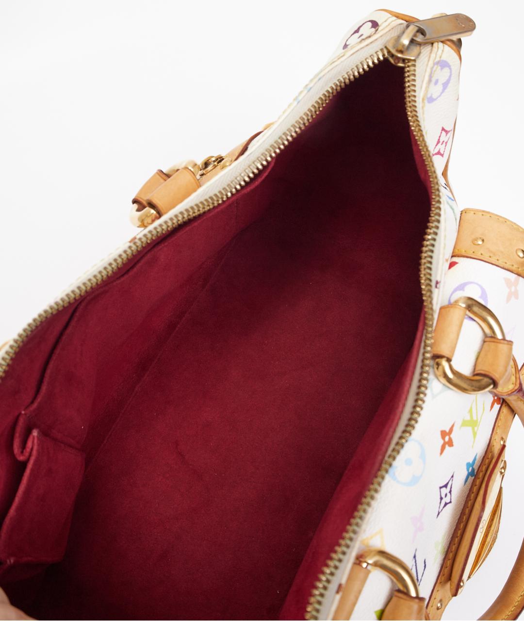 LOUIS VUITTON Белая кожаная сумка с короткими ручками, фото 7