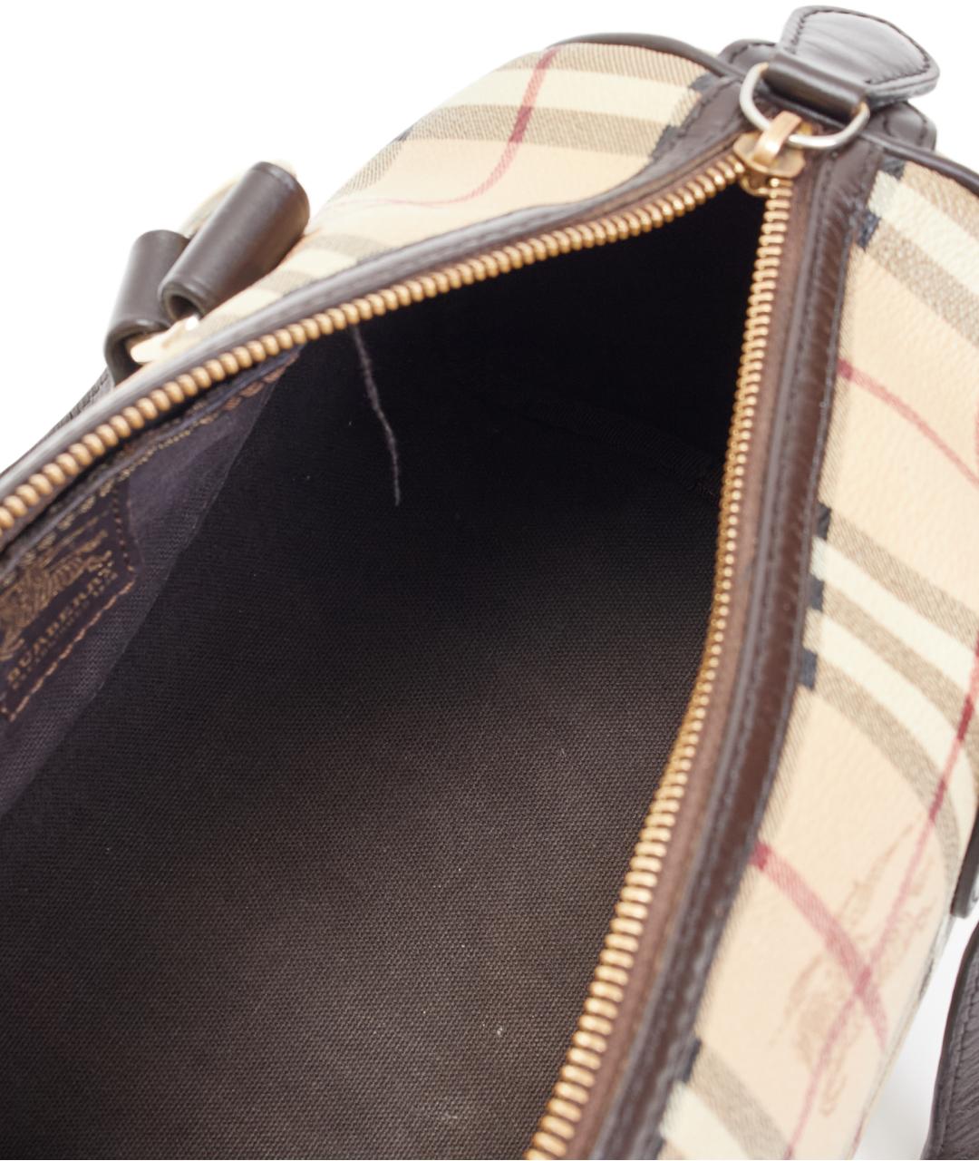 BURBERRY Бежевая кожаная сумка с короткими ручками, фото 5