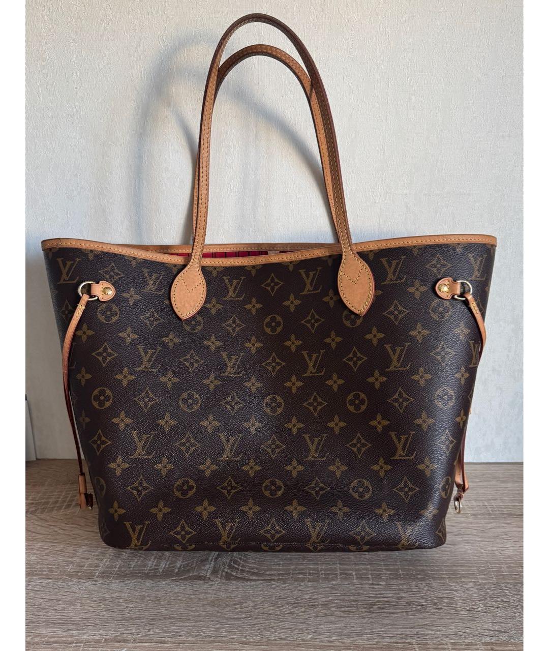 LOUIS VUITTON Коричневая сумка тоут, фото 9