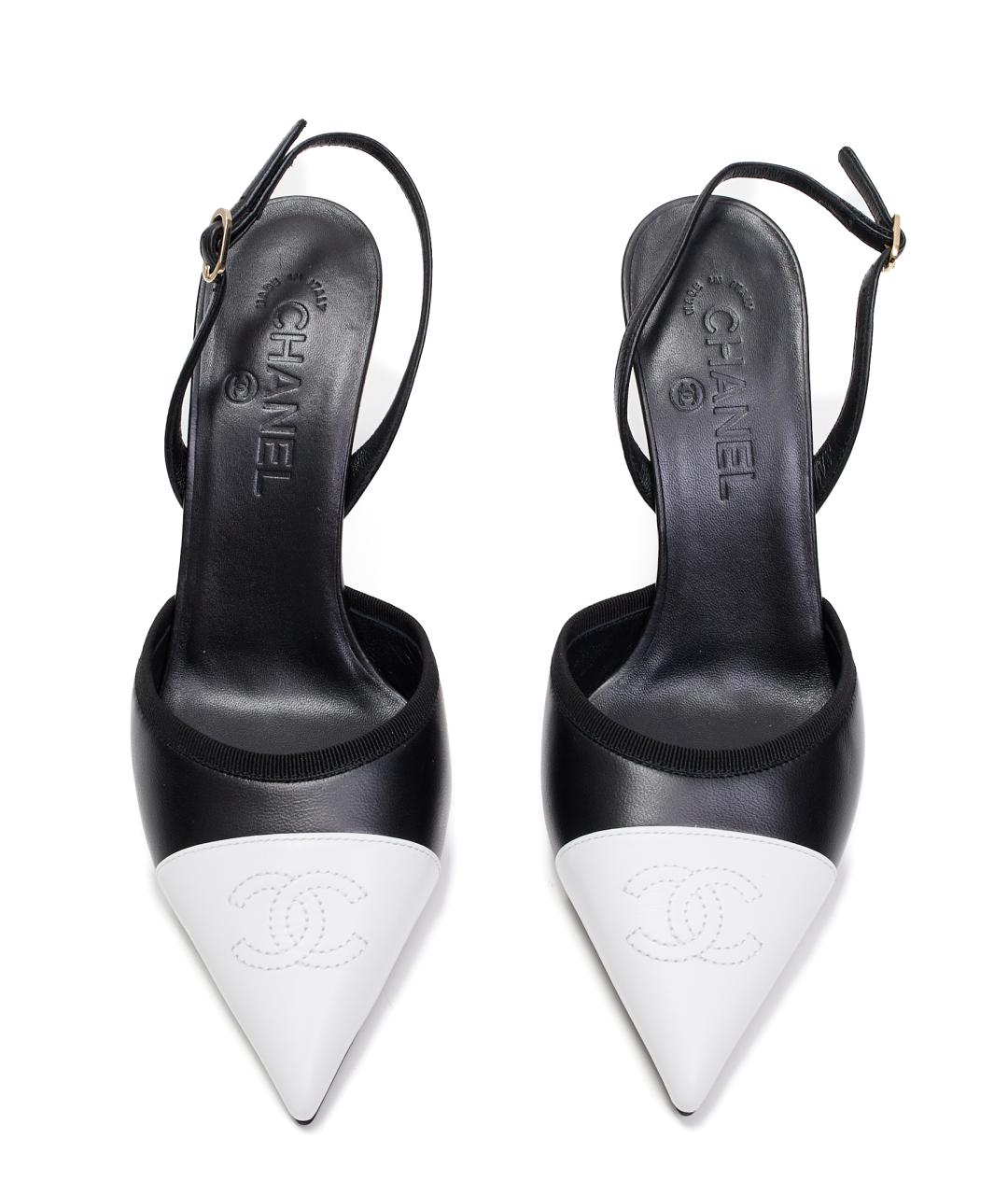 CHANEL Черные кожаные туфли, фото 5