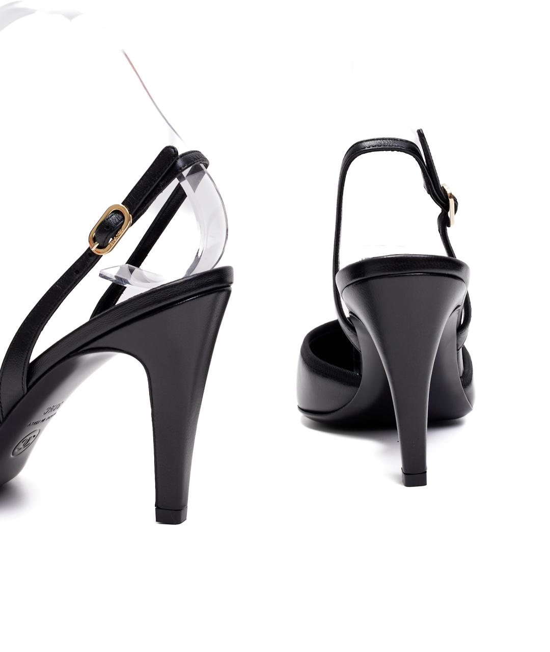 CHANEL Черные кожаные туфли, фото 2