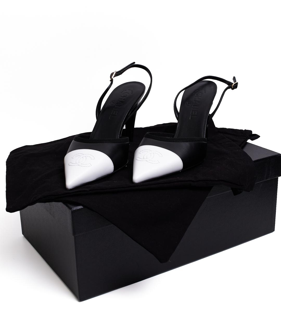 CHANEL Черные кожаные туфли, фото 7