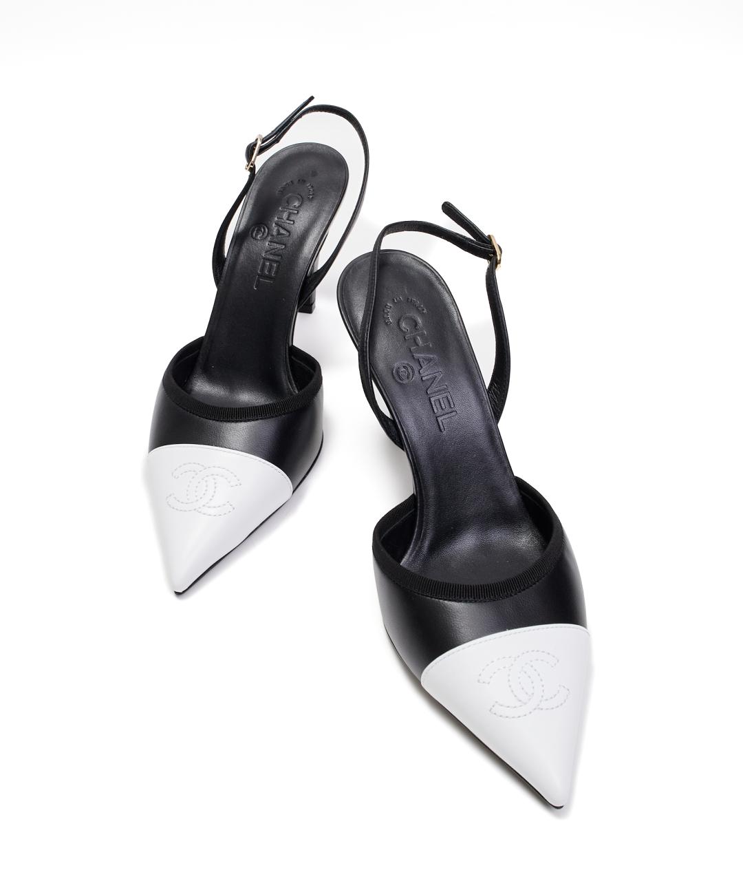 CHANEL Черные кожаные туфли, фото 4