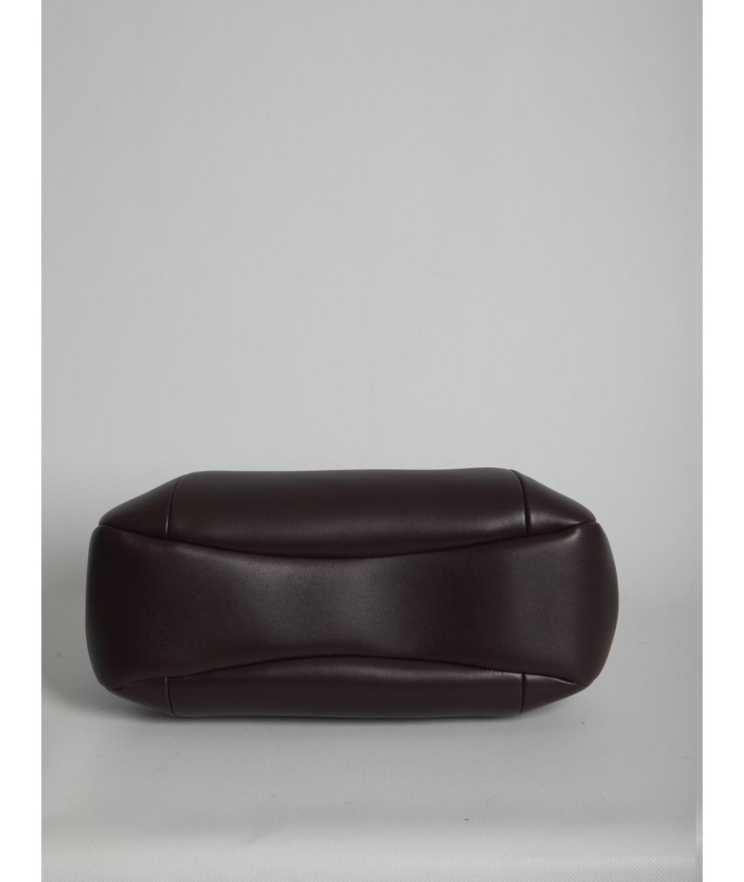 ALAIA Бордовая кожаная сумка с короткими ручками, фото 3