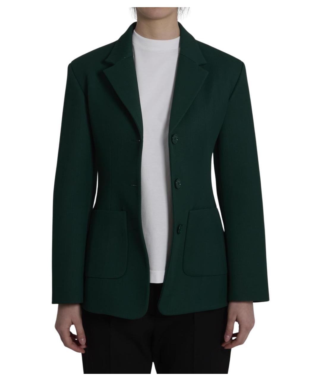 LOEWE Зеленый шерстяной жакет/пиджак, фото 1