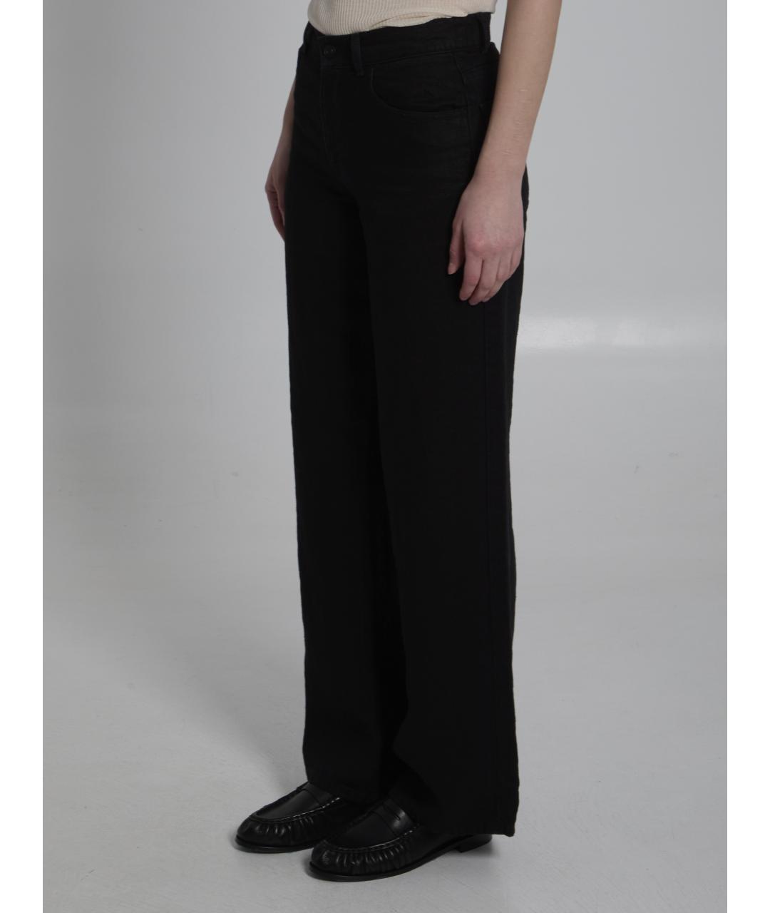THE ROW Черные хлопко-леновые прямые джинсы, фото 2