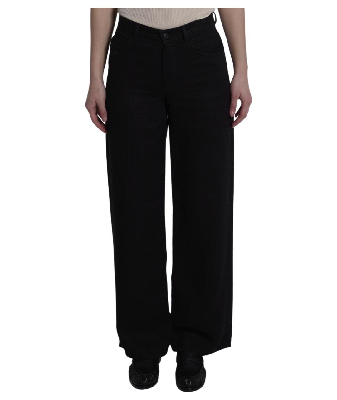 THE ROW Черные хлопко-леновые прямые джинсы, фото 1