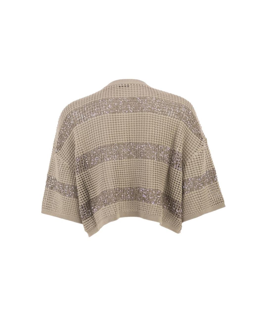 BRUNELLO CUCINELLI Бежевый хлопковый кардиган, фото 2