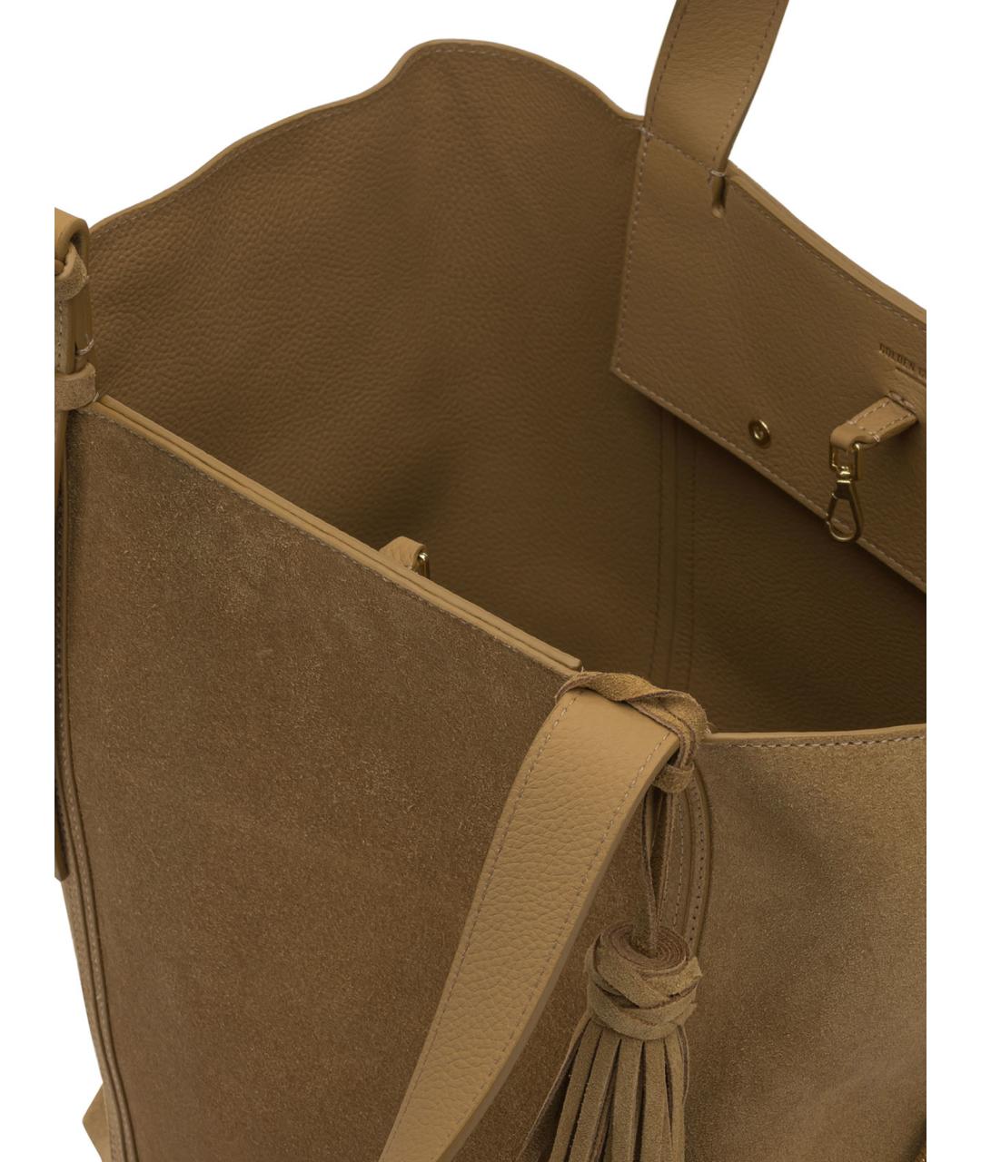 GOLDEN GOOSE DELUXE BRAND Коричневая замшевая сумка через плечо, фото 5