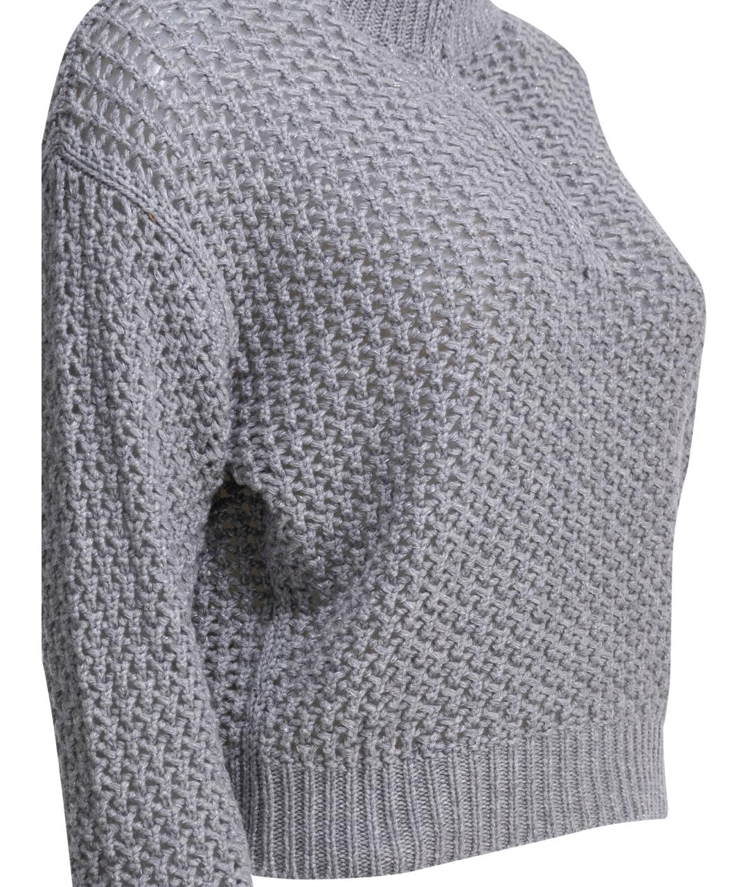 MAX MARA Серый шерстяной джемпер / свитер, фото 4