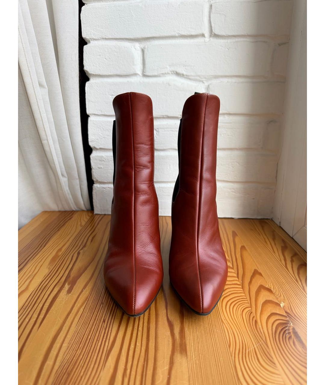 CHLOE Коричневые кожаные ботильоны, фото 2