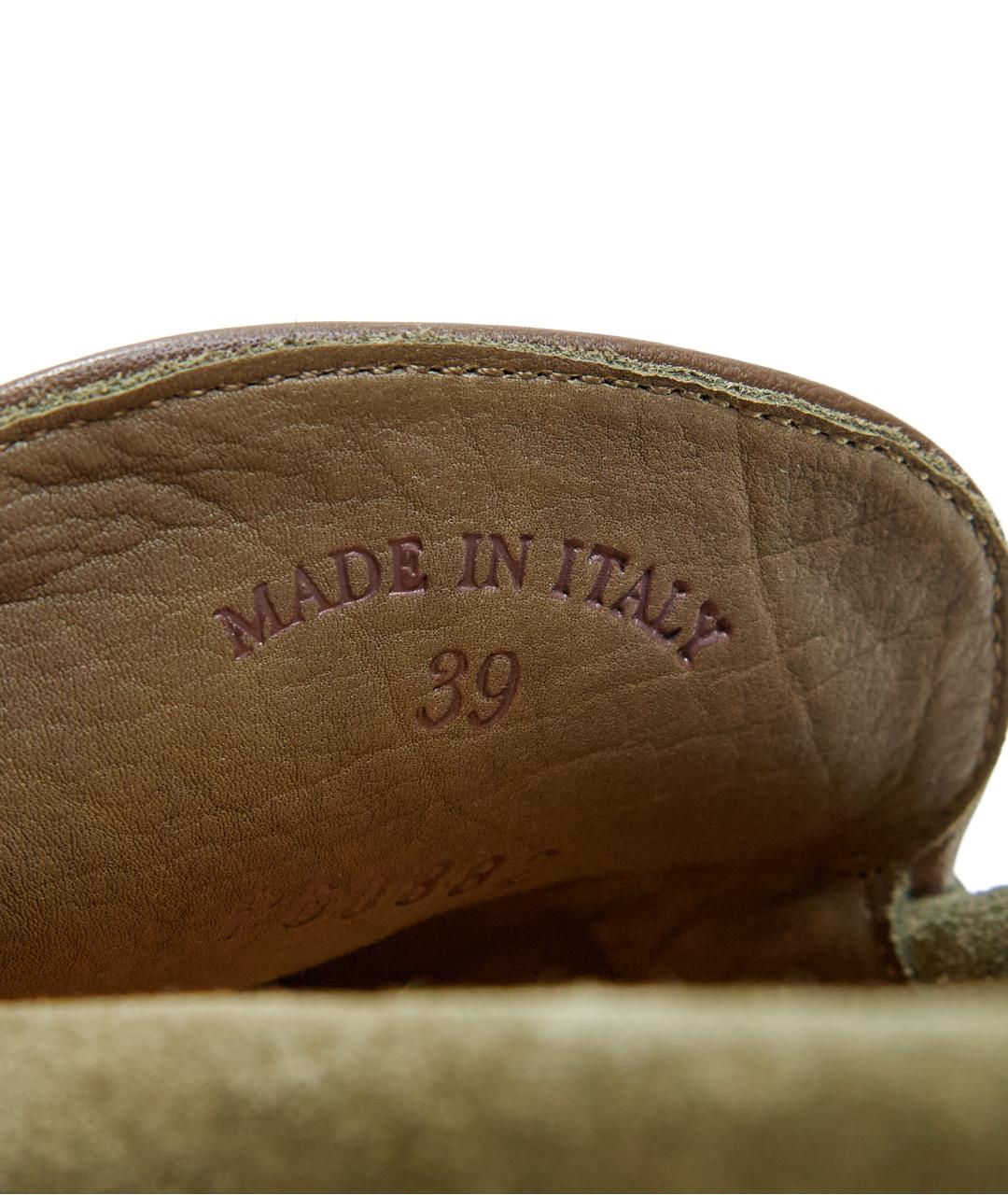 LORO PIANA Хаки замшевые лоферы, фото 6