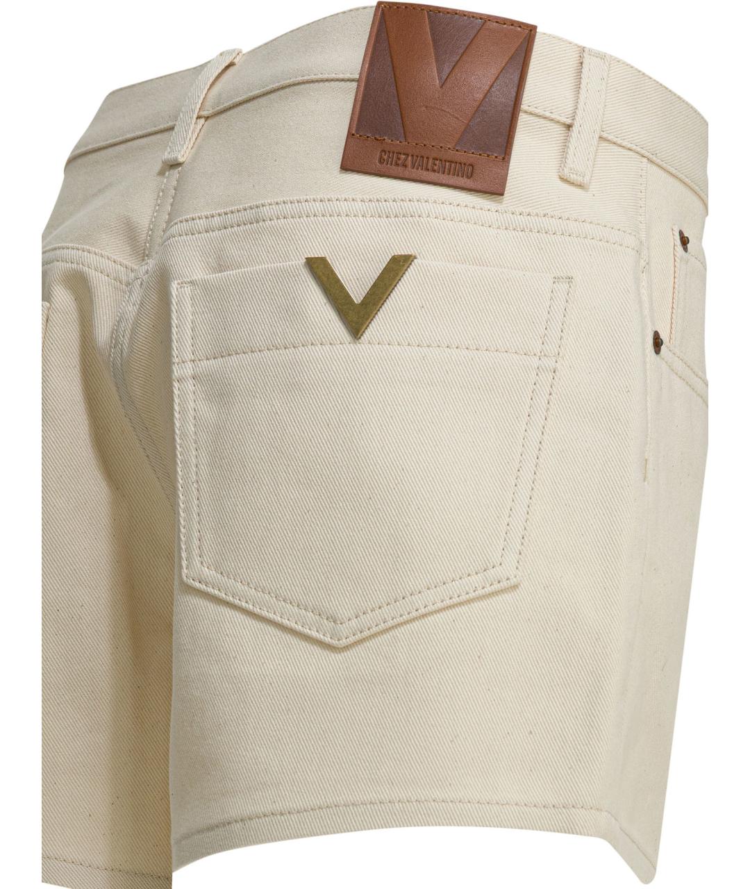 VALENTINO Белые хлопковые шорты, фото 4